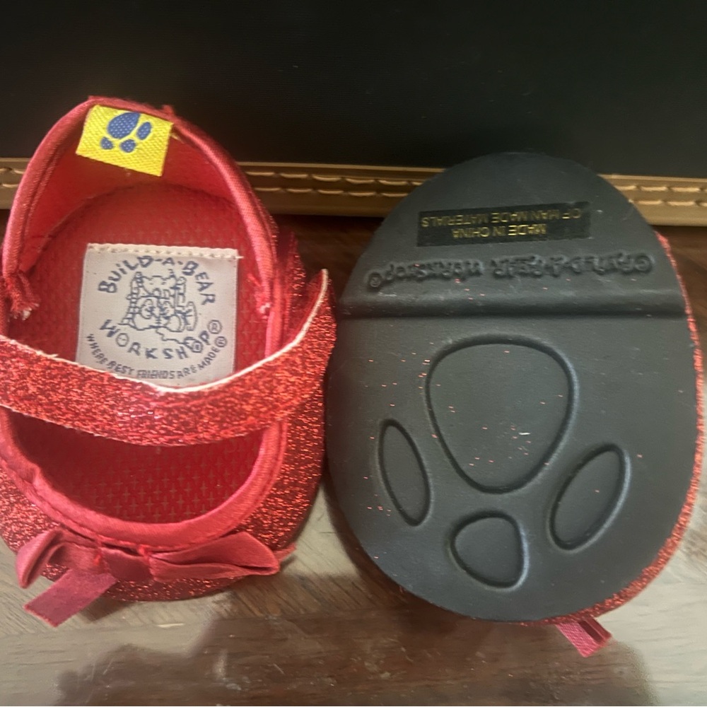 Build-A-Bear Wizard of Oz red glitter shoes